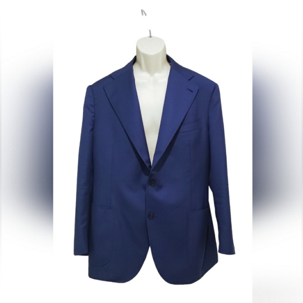 SUITSUPPLY NAVY PATCH SLIM SUIT 44R
